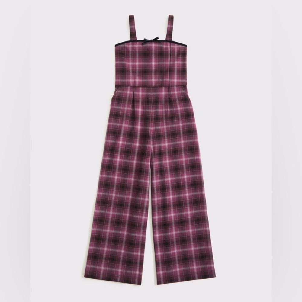 Abercrombie Kids Checkered Pink Jumpsuit